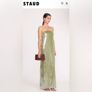 STAUD Casey Dress - Moss Green